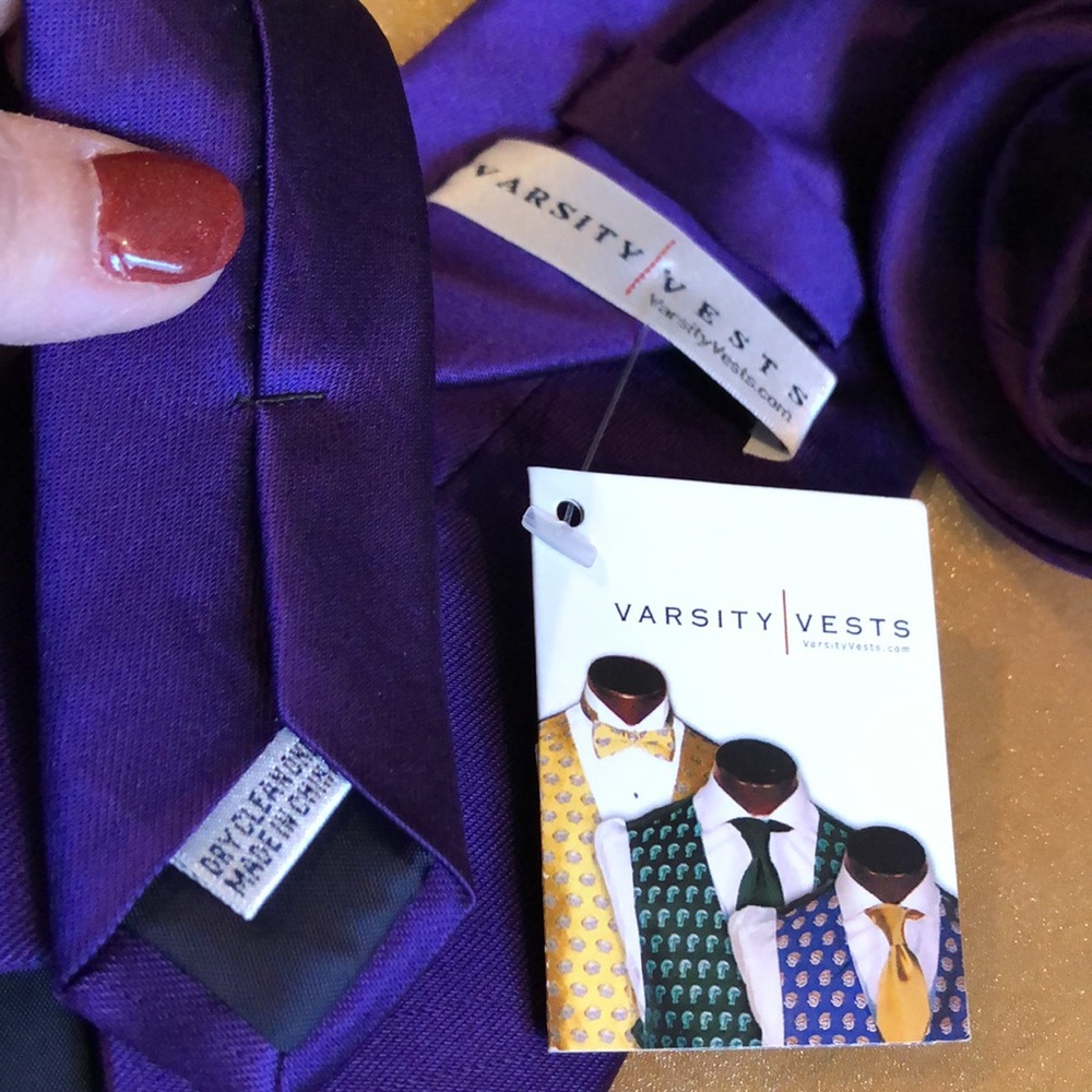 Varsity Vest Purple Gameday Coloured Necktie